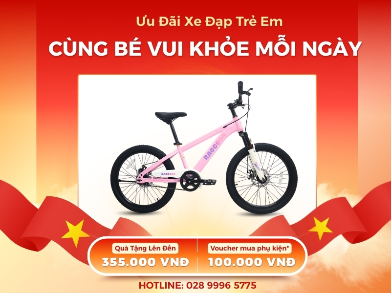 Khuyến Mãi Xe Đạp Tháng 9/2025: Ưu Đãi Lên Đến 1.350.000Đ 3 Xe đạp trẻ em sale tháng 9 giá trị quà tặng lên đến 355.000đ