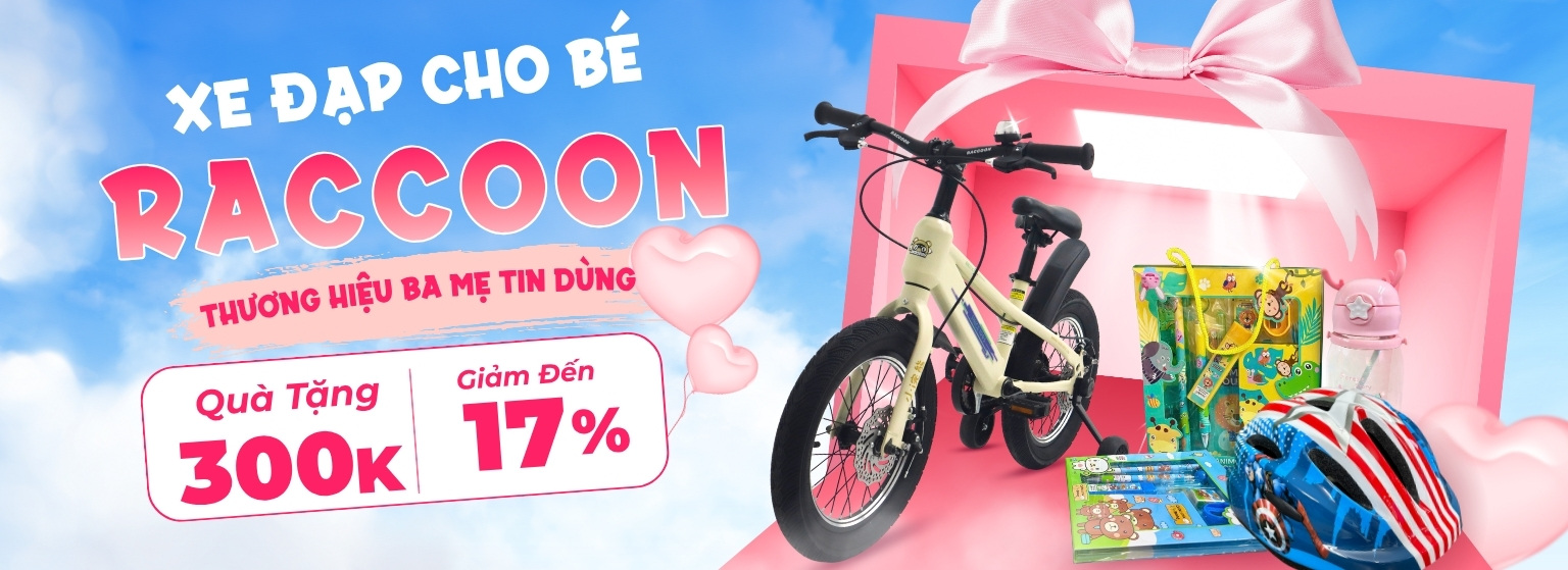 Xe Đạp Giá Kho - #1 Hệ Thống Cửa Hàng Xe Đạp 129 Banner xe đạp raccoon