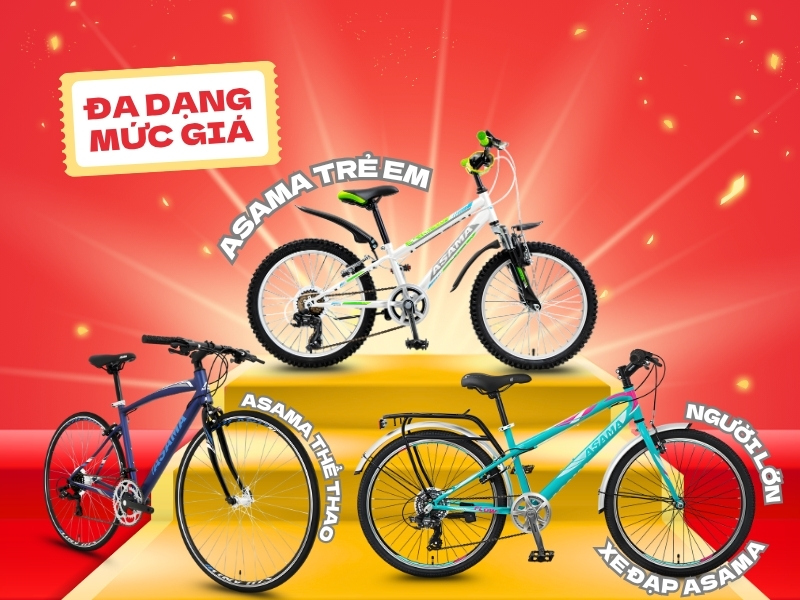 Xe Đạp Thể Thao Asama Có Tốt Không? So Sánh Với Giant, Martin Và Trinx 5 Các mẫu xe đạp Asama có nhiều phân khúc giá vừa với túi tiền người Việt