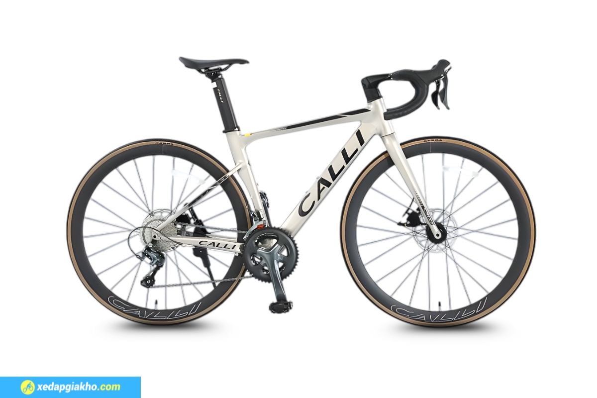 Xe Đạp Đua Calli Premium S - Khung Nhôm, Shimano Tiagra 4700 5 Xe Đạp Đua Calli Premium S Màu Bạc