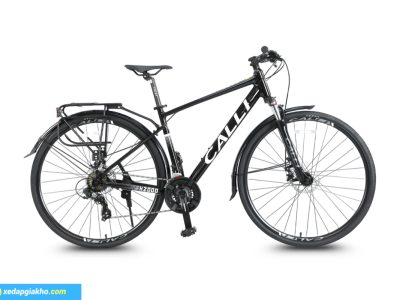 Xe Đạp Hybrid Calli H2000 - Khung Nhôm, Shimano 8 Xe Đạp Hybrid CALLI H2000 Shimano Màu Đen