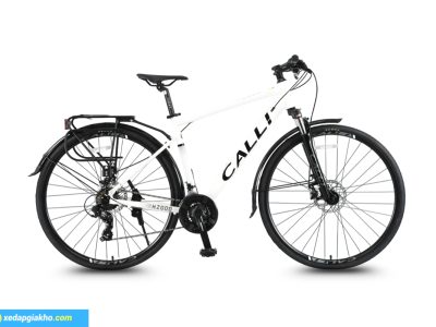 Xe Đạp Hybrid Calli H2000 - Khung Nhôm, Shimano 7 Xe Đạp Hybrid CALLI H2000 Shimano Màu Trắng
