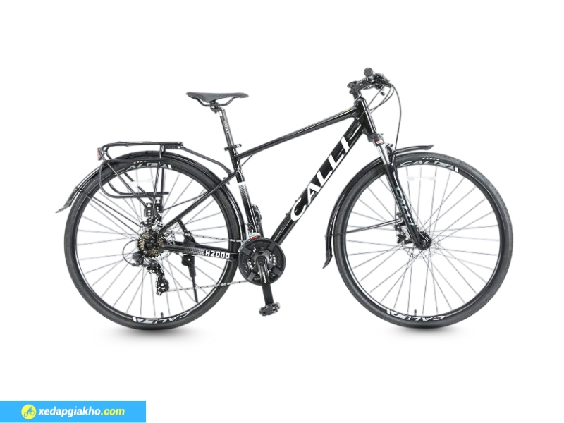 Xe Đạp Hybrid Calli H2000 - Khung Nhôm, Shimano 10 Xe đạp Hybrid Calli H2000 màu đen mạnh mẽ, trung tính