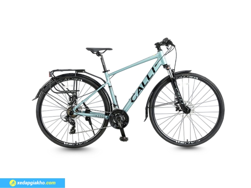 Xe Đạp Hybrid Calli H2000 - Khung Nhôm, Shimano 11 Xe đạp Hybrid Calli H2000 màu xanh cá tính, hiện đại