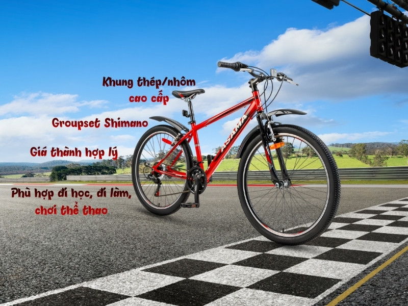Xe Đạp Thể Thao Asama Có Tốt Không? So Sánh Với Giant, Martin Và Trinx 2 Xe đạp thể thao Asama được thiết kế đẹp mắt, khỏe khoắn