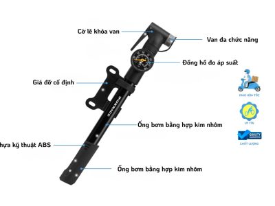 Bơm Xe Đạp Mini Raca