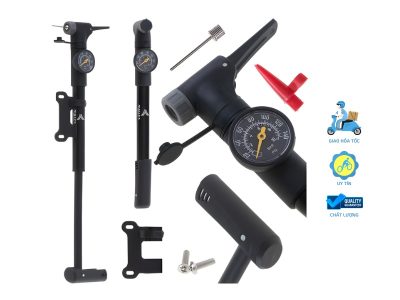 Bơm xe đạp Mini Raca có thiết kế đồng hồ áp suất theo dõi hơi bơm