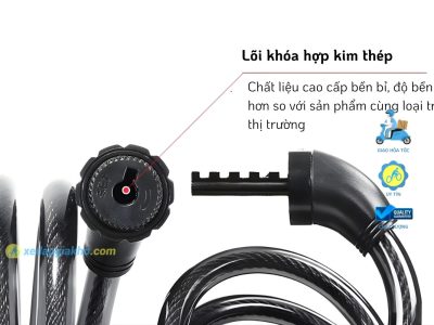 Khóa Dây Xe Đạp Raca - 4 Số Mật Mã 11 Khóa Dây Xe Đạp Raca