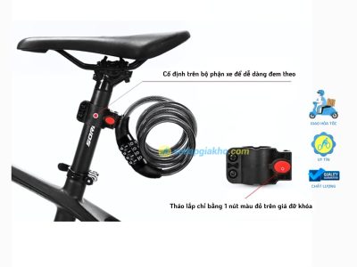 Khóa Dây Xe Đạp Raca - 4 Số Mật Mã 9 Khóa Dây Xe Đạp Raca