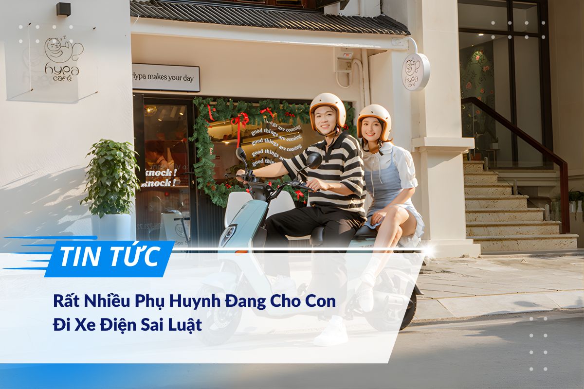 Rất Nhiều Phụ Huynh Đang Cho Con Đi Xe Điện Sai Luật