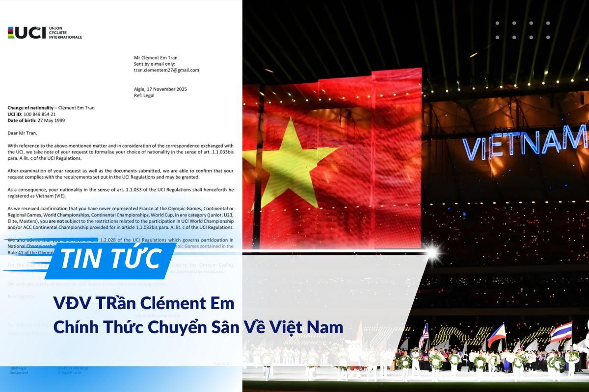 VĐV TRần Clément Em Chính Thức Chuyển Sân Về Việt Nam