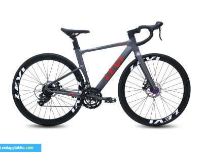 Xe Đạp Đua Levi Nova Màu Ghi Đỏ (2)