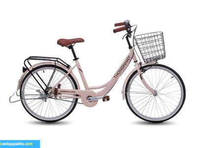 Xe Đạp Nữ Thống Nhất LD 24 Inch Màu Kem