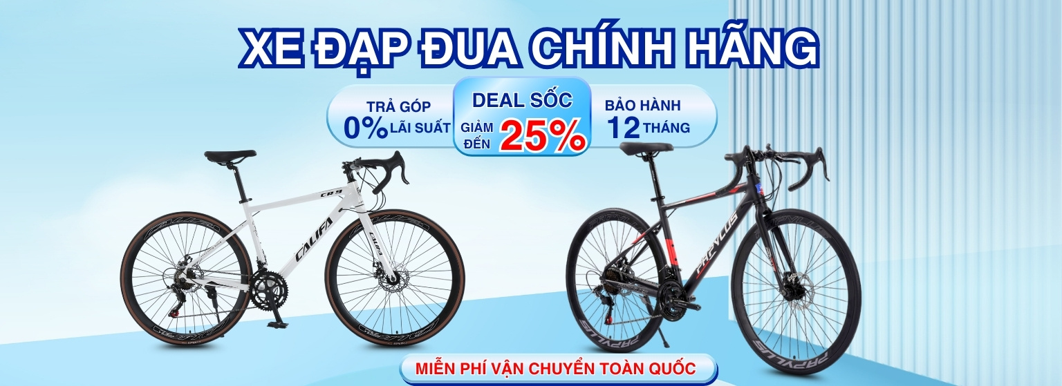 Banner xe đạp đua khuyến mãi