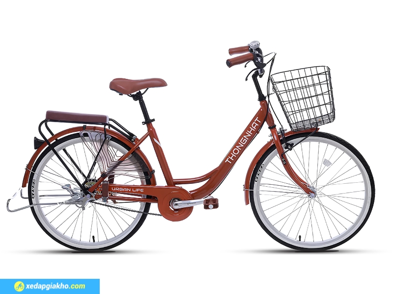 Xe đạp nữ LD 24 sử dụng phanh truyền thống có lực hãm tốt