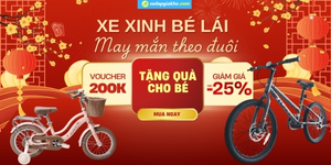 Banner nhỏ xe đạp trẻ em