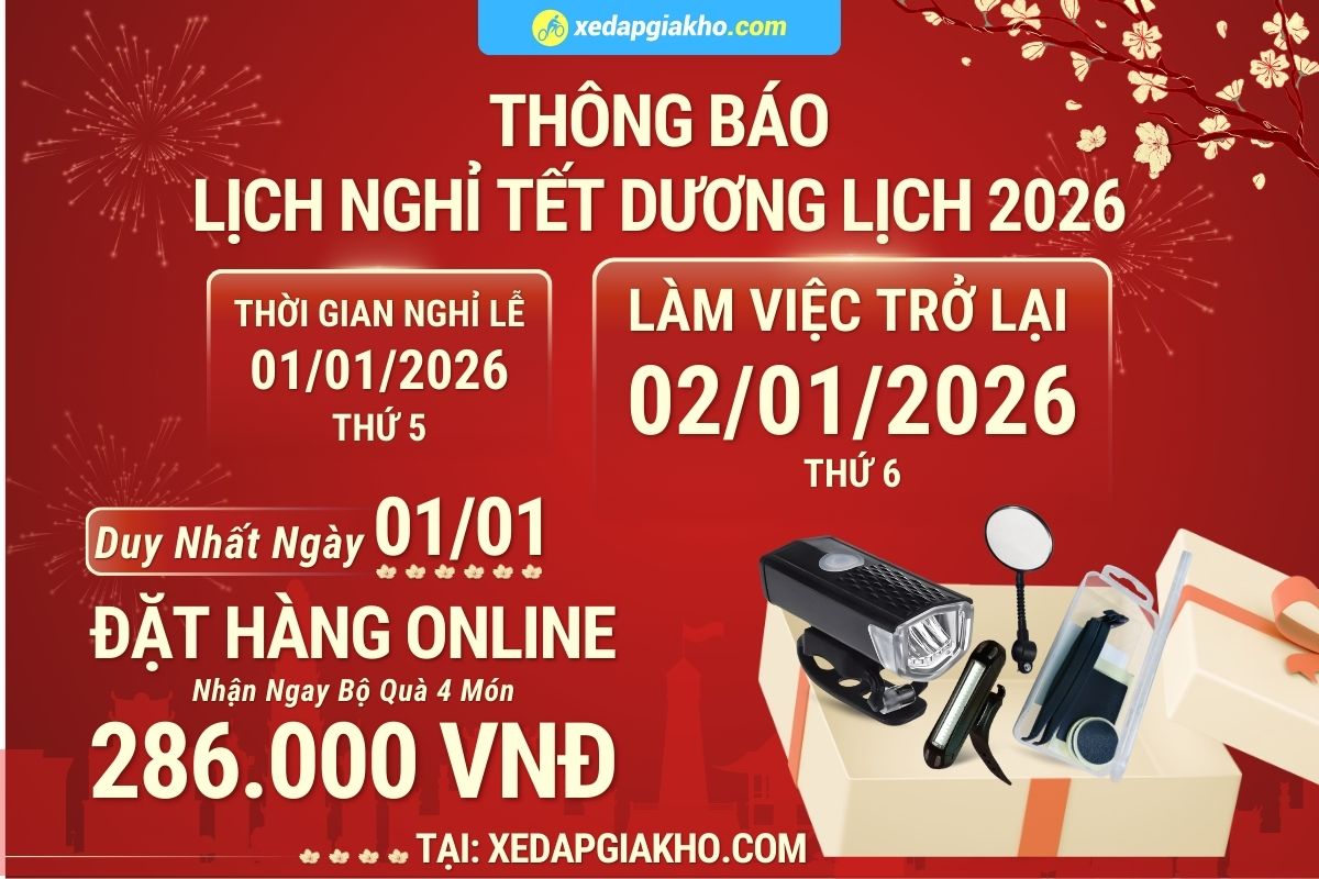 Hệ thống Xe Đạp Giá Kho nghỉ tết Dương lịch