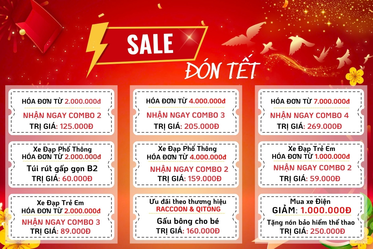 Tổng hợp ưu đãi Quý 1 2026 tại Xe Đạp Giá Kho