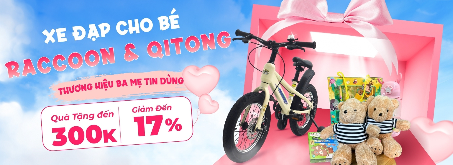 Xe đạp raccoon và qitong khuyến mãi
