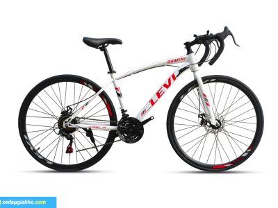 Xe Đạp Đua Levi Gemini - Shimano 8 Xe Đạp Đua Levi Gemini - Trắng Đỏ