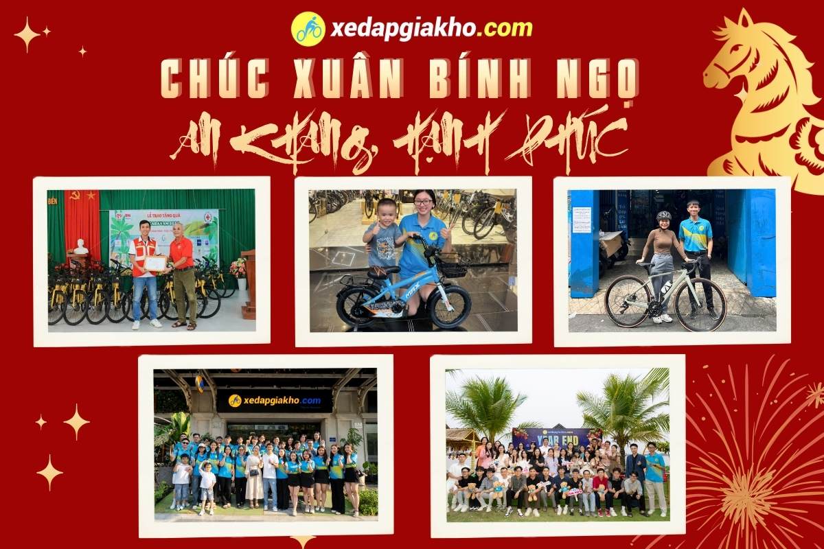 Xe Đạp Giá Kho Chúc Xuân Bính Ngọ An Khang, Hạnh Phúc 2 Xe Đạp Giá Kho chúc mừng Xuân Bính Ngọ tràn ngập niềm vui và hạnh phúc