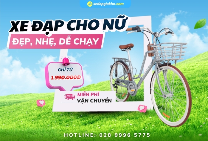 Banner xe đạp nữ