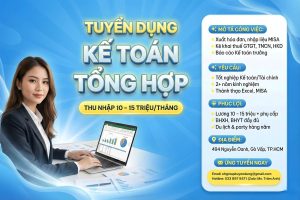 Tuyển dụng nhân viên kế toán tổng hợp tại Xe Đạp Giá Kho