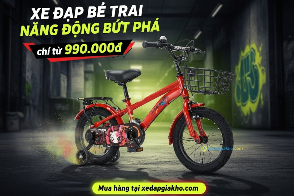 Xe đạp bé trai Raccoon năng động