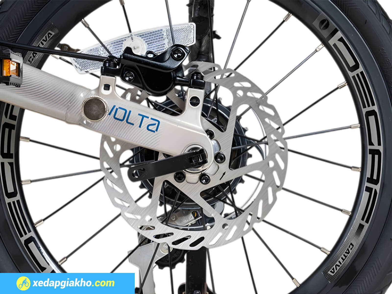 Xe Đạp Gấp Java Volta 7s 16 Inch - Phanh đĩa dầu 13 Hệ thống phanh đĩa dầu nhạy bén, chính xác cao