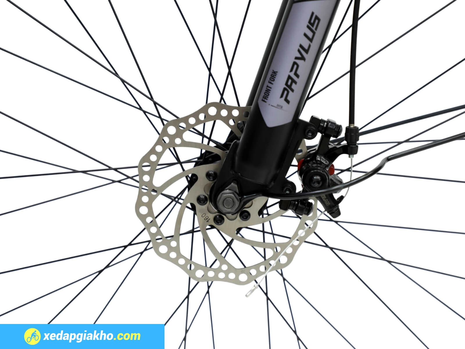 Hệ thống phanh đĩa cơ trước sau, xe đạp phanh nhanh, nhạy