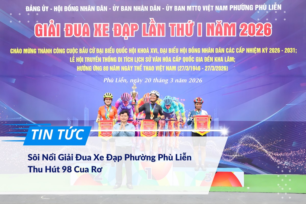 Sôi Nổi Giải Đua Xe Đạp Phường Phù Liễn Thu Hút 98 Cua Rơ