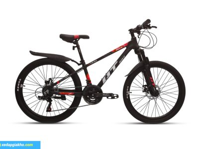 Xe Đạp Địa Hình MTB QT Bike QT640 24 Inch - Đen Đỏ