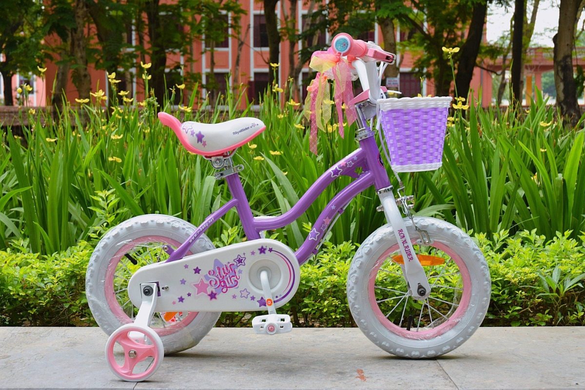 Xe đạp bé gái màu sắc bắt mắt, thiết kế chắc chắn