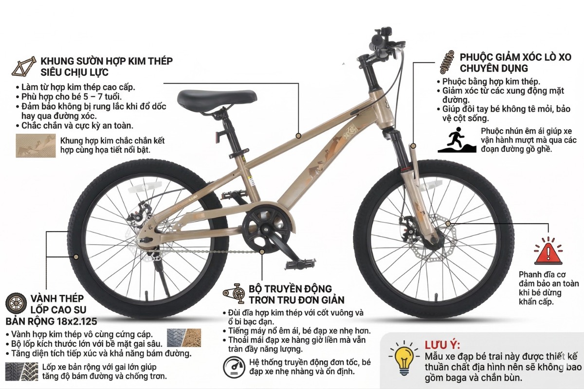 Xe đạp địa hình 18 inch Raccoon Hudson giá ưu đãi tại Xe Đạp Giá Kho