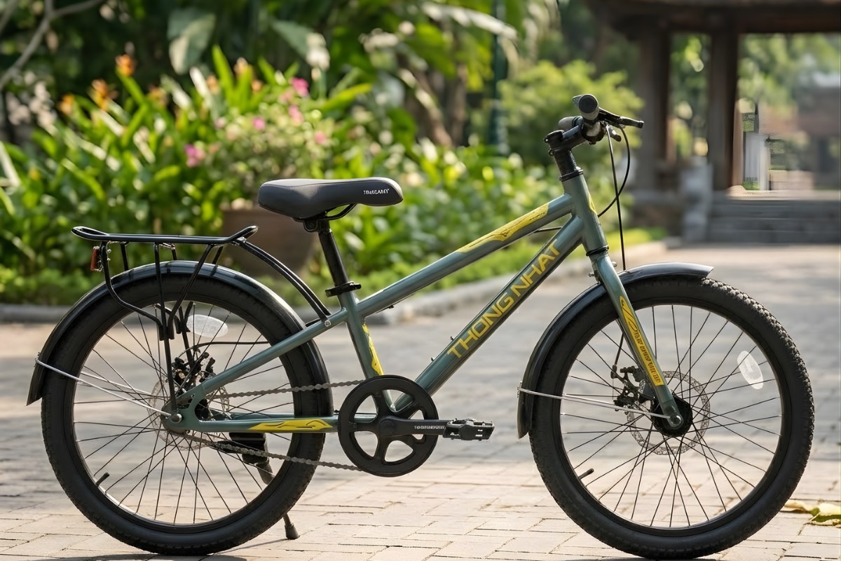 Xe đạp trẻ em 10 tuổi khung thép cứng cáp, chịu tải tốt