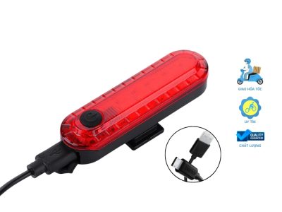 Đèn Hậu Cảnh Báo Xe Đạp Raca Sạc USB 4 Chế Độ Sáng 9 Đèn hậu cảnh báo xe đạp raca sạc USB