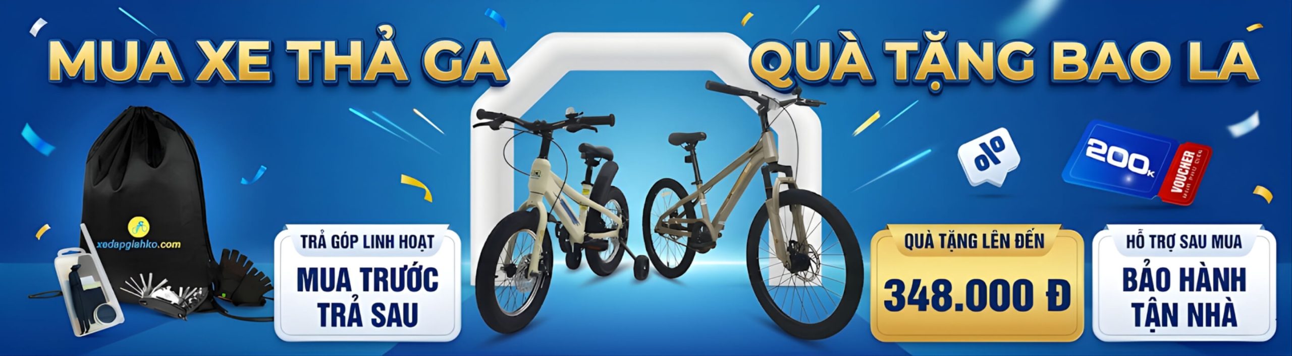 Banner khuyến mãi mua xe thả ga