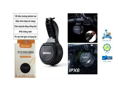 Còi điện xe đạp chống trộm wind & moon sạc pin
