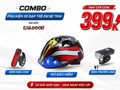 Combo phụ kiện xe đạp bé trai 399k