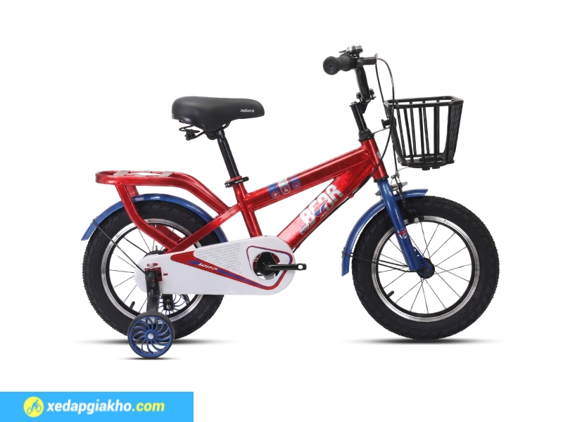 Xe Đạp Trẻ Em Bé Trai Jazz Bear A-2307 12 Inch 9 Khung sườn cứng cáp, tay lái dễ điều khiển