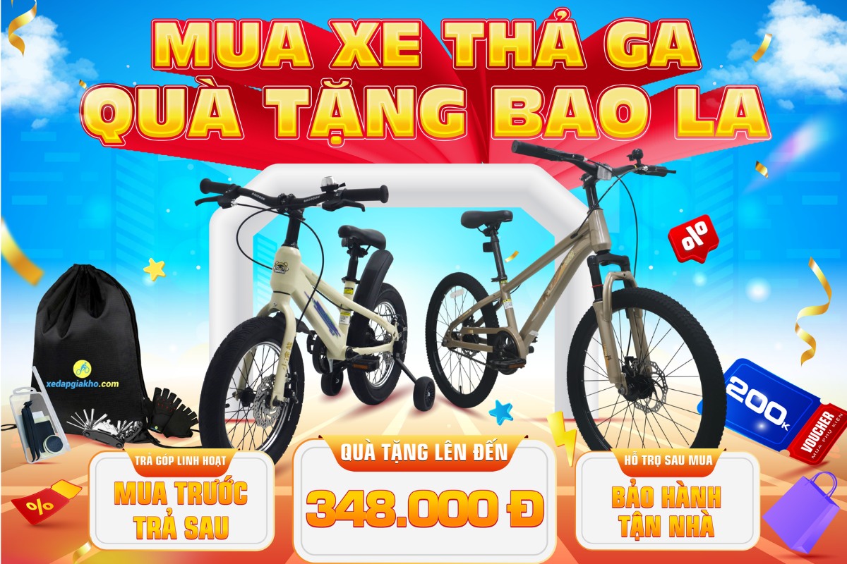 Khuyến mãi "Mua xe thả ga, quà tặng bao la" áp dụng toàn hệ thống Xe Đạp Giá Kho