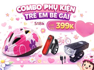 Mua combo phụ kiện xe đạp cho bé gái