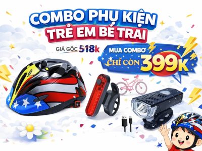 Mua combo phụ kiện xe đạp cho bé trai