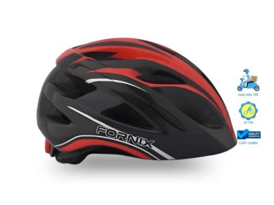 Nón bảo hiểm trẻ em fornix nm17s - đen đỏ