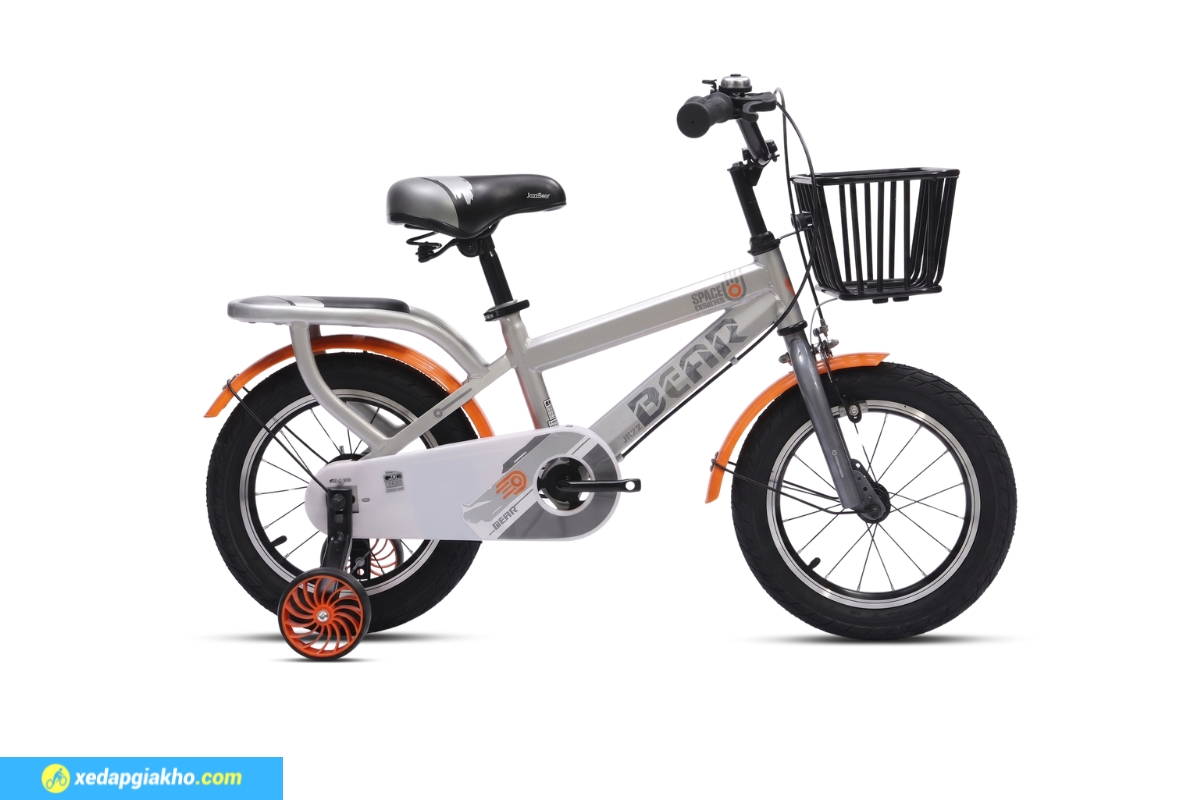 Xe Đạp Trẻ Em Bé Trai Jazz Bear A-2307 12 Inch 4 Xe đạp bé trai Jazz Bear A-2307 12 inch màu xám cam