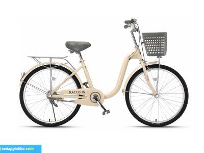 Xe đạp nữ Raccoon Hanna 24 inch màu vàng