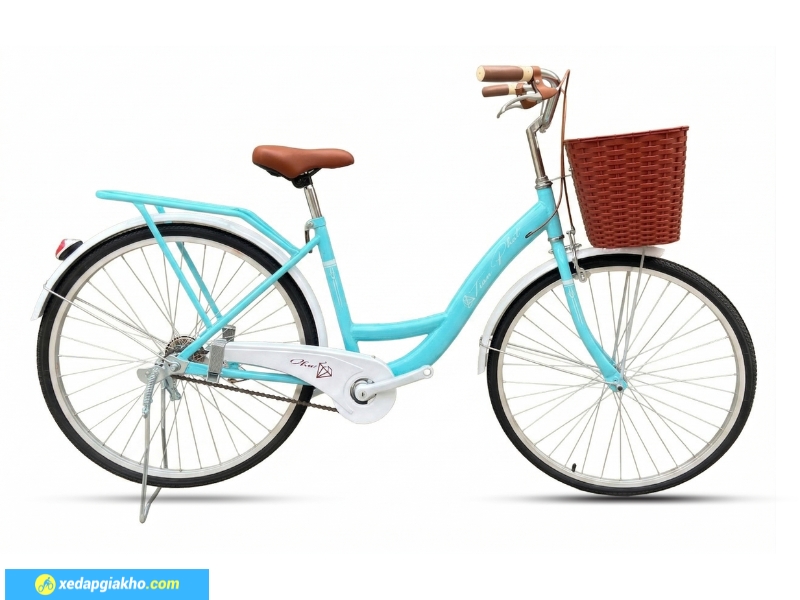 Xe Đạp Nữ Tiến Phát 24 inch - Xe Đạp Từ Thiện 11 Xe đạp nữ Tiến Phát 24 inch phù hợp đi học, đi chợ hàng ngày