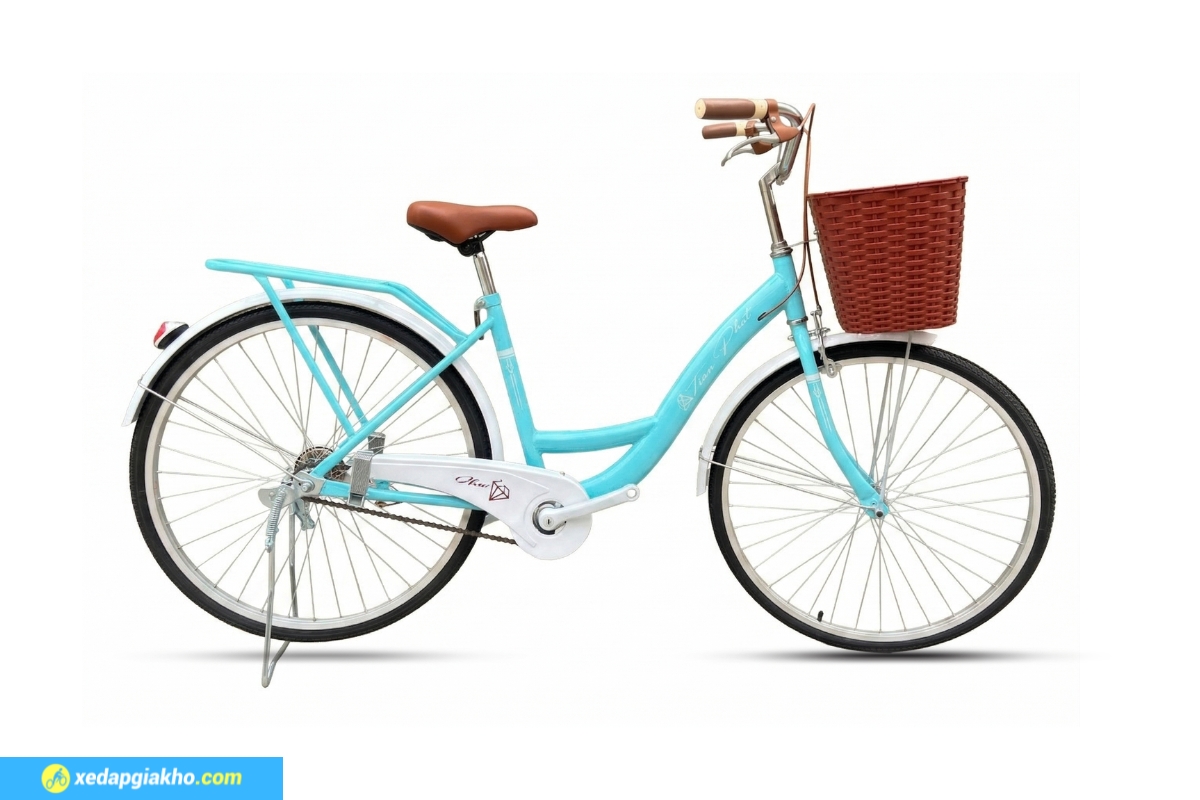 Xe Đạp Nữ Tiến Phát 24 inch - Xe Đạp Từ Thiện 3 Xe đạp nữ Tiến Phát - Màu xanh dương