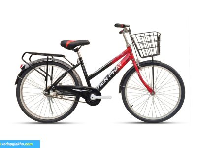Xe đạp phổ thông Tiên Phát - Màu đen đỏ