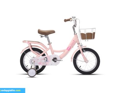 Xe đạp trẻ em bé gái Jazz Bear A-2305 12 inch màu hồng